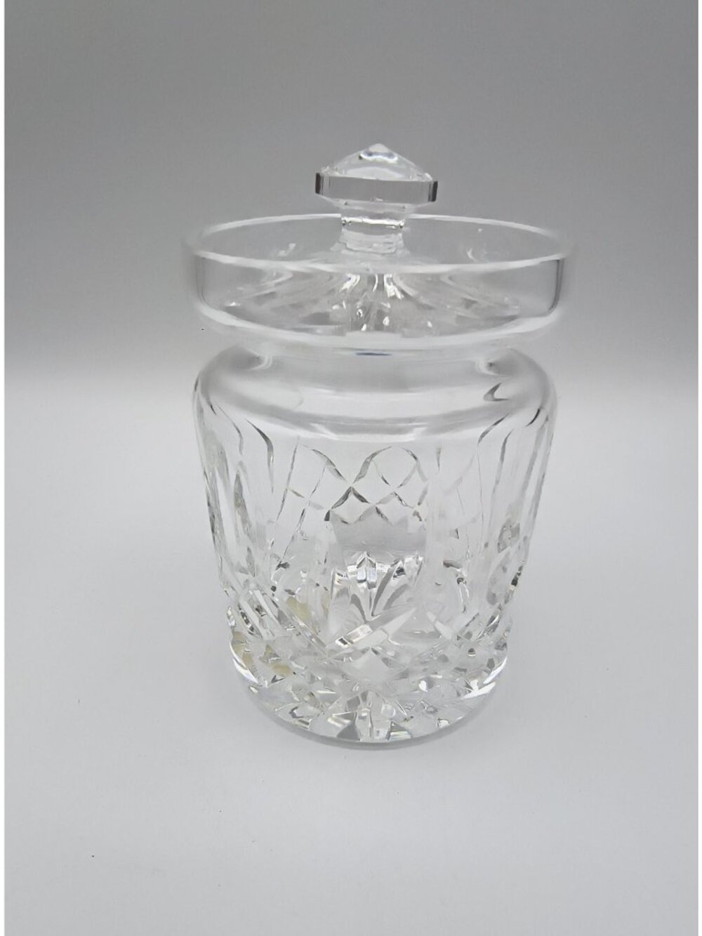 Waterford Lismore Crystal Lidded Jam Jelly Honey Jar